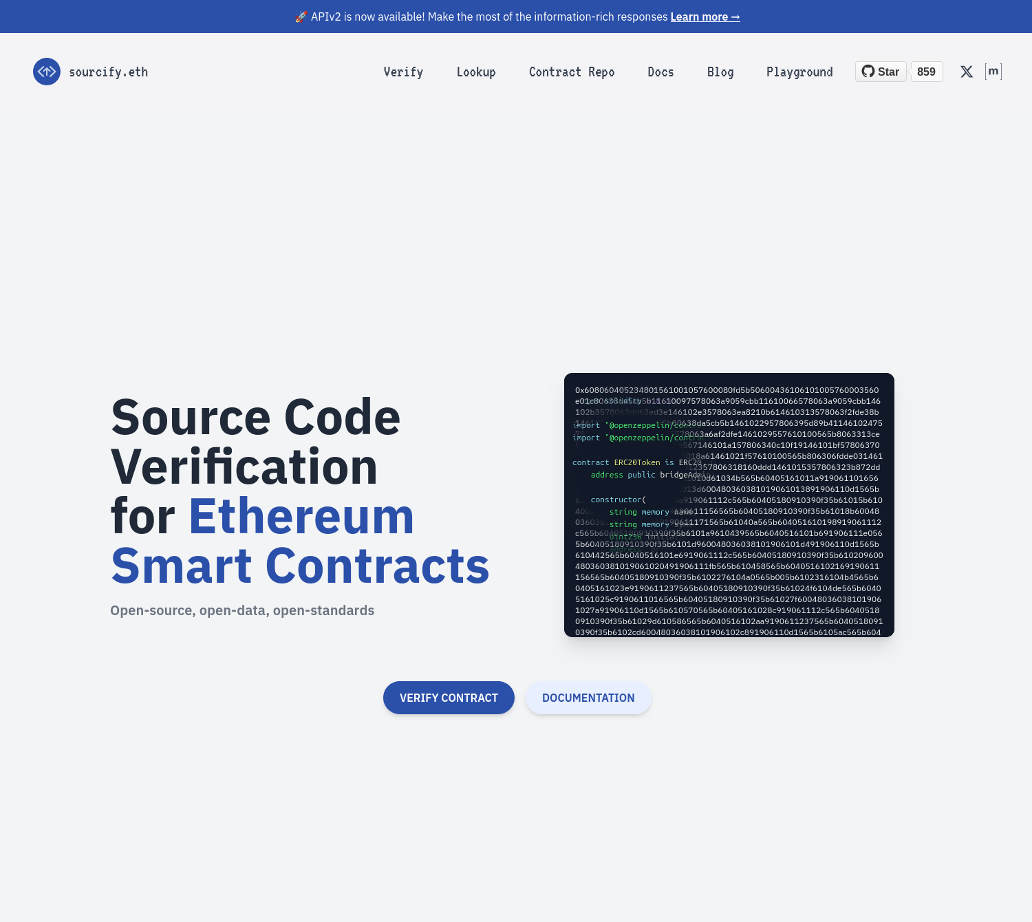 Sourcify website